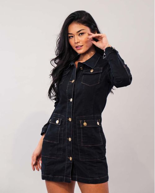 Jaqueta Jeans Feminina Oversize Amaciada 14705 Unica
