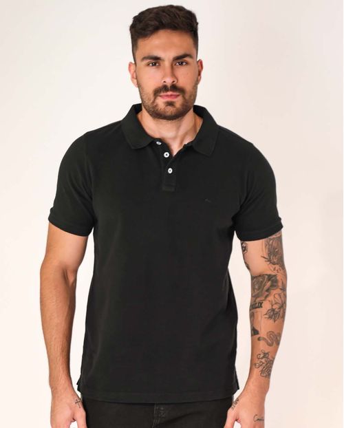 Camisa Masculina Polo Preta Consciência   80047p Preto