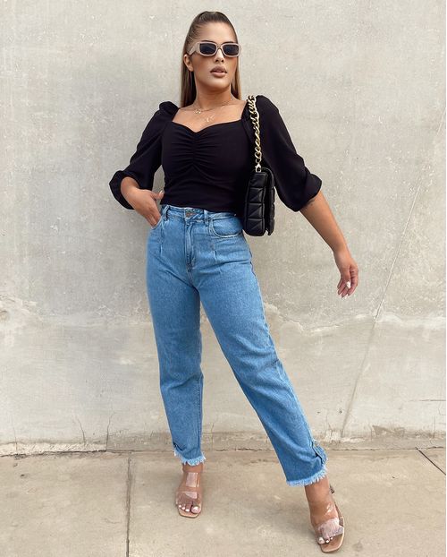 Calça Slouchy C/martingale Na Barra 21175 Unica