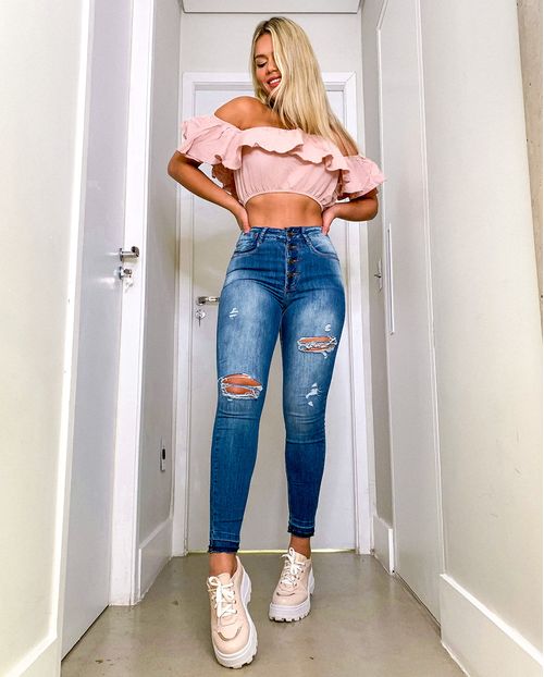 Calça Skinny C/elastano 20878 Unica