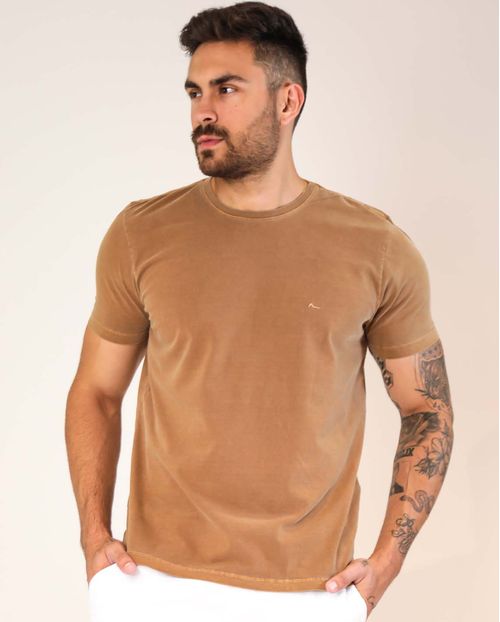 Camiseta Masculina T-Shirt Marrom  80046m Marrom