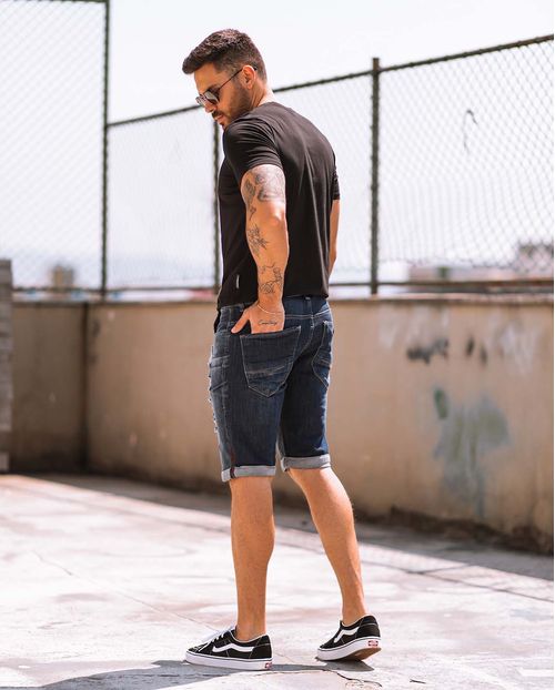 Bermuda Itália Rasgada C/respingos Vermelhos 21303 Unica