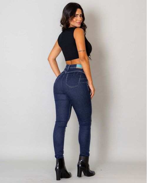 Calça Jeans Feminina Skinny Hot Fair Extreme Power 02760a Amaciado