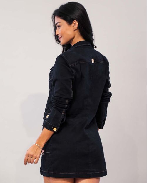 Jaqueta Jeans Feminina Oversize Amaciada 14705 Unica