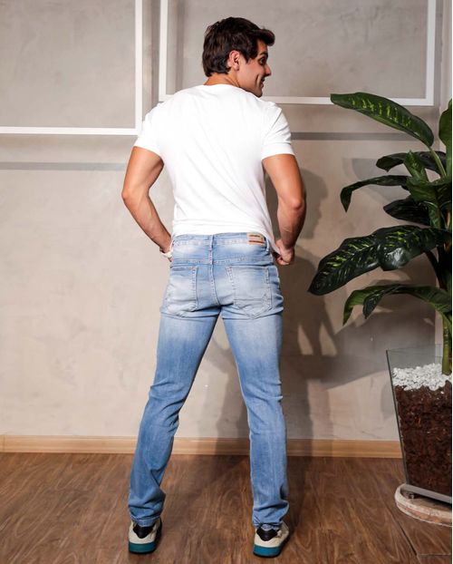 Calça Jeans Masculina Slim Clara Básica - Linha Man Style   20987 Unica