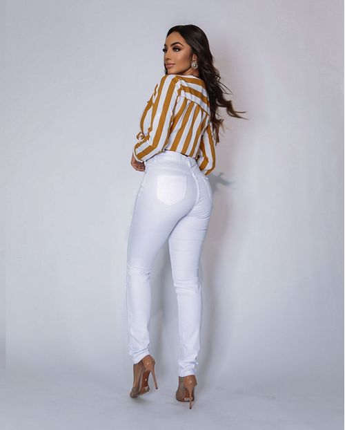 Calça Skinny Branca 21045 Unica
