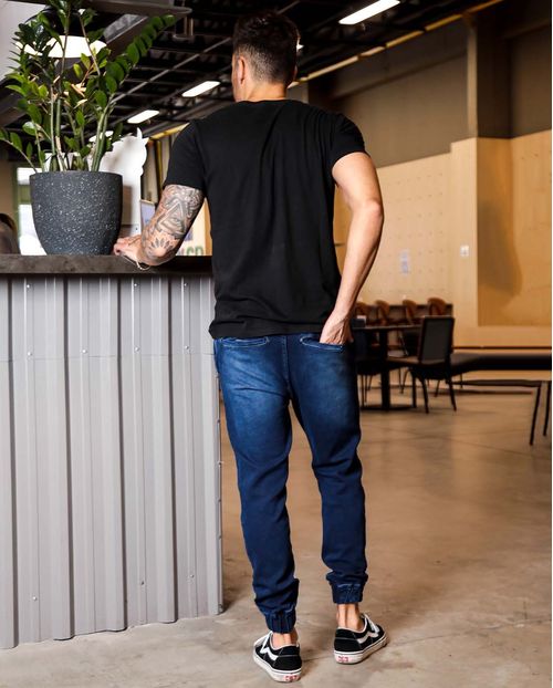 Calça Jeans Masculina Jogging Média - Linha Itália   21054 Unica