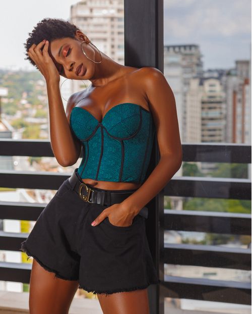 Shorts Godê Preto C/cinto 20312 Unica