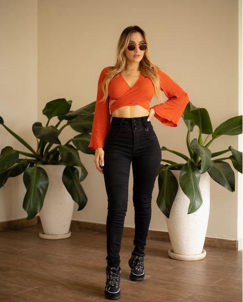 Calça Skinny Hot Sarja Preto 19991 Unica