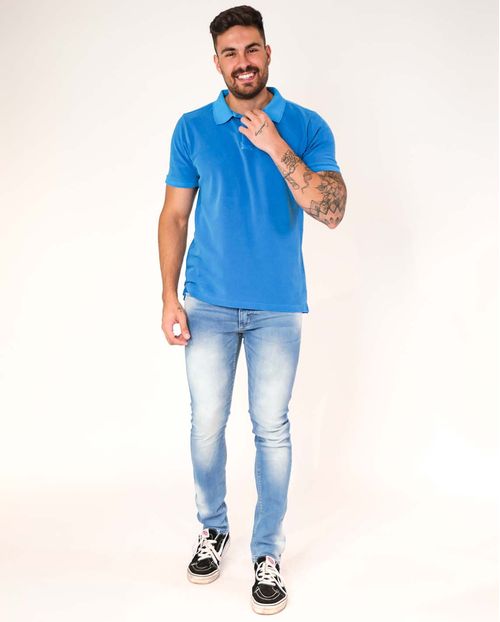 Calça Jeans Masculina Básica Clara com Estilo Used - Linha Man Style   21503 Unica