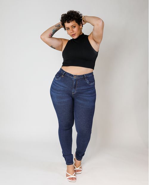 Calça Feminina Skinny Plus Escura 21342 Unica
