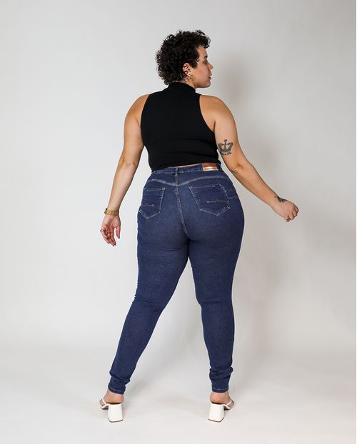 Calça Feminina Skinny Plus Escura 21342 Unica
