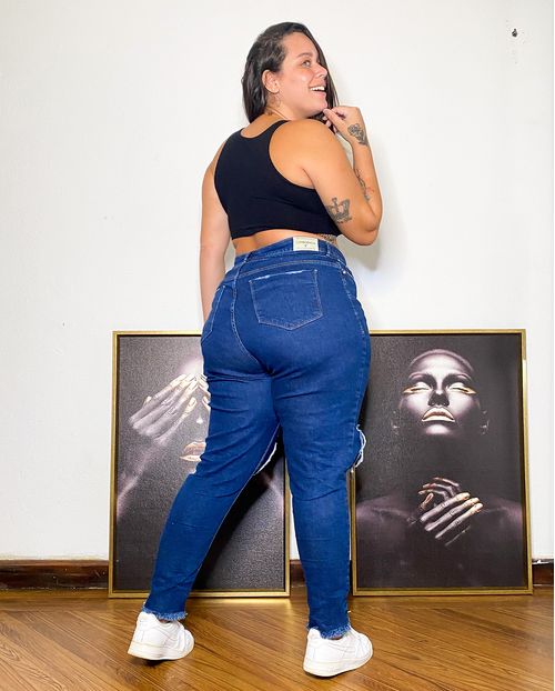 Calça Mom Plus C/elastano 20911 Unica