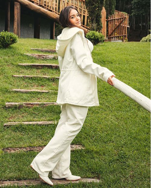 Parca Feminina Forrada 21756 Off White