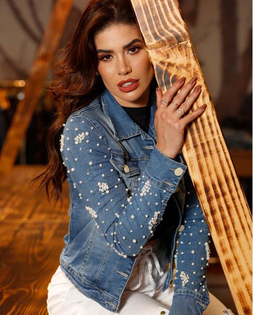 Jaqueta Jeans Feminina Rider com Perolas   14792 Unica