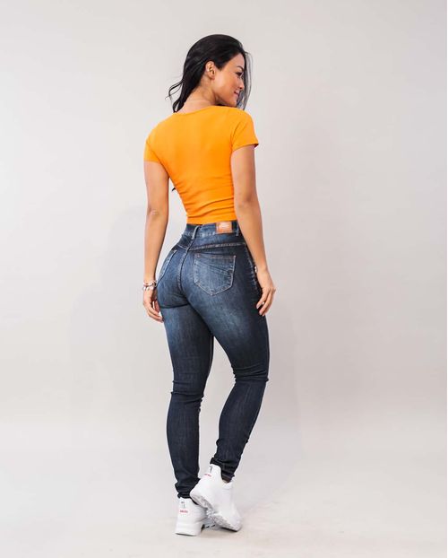 Calça Skinny Escura 21183 Unica