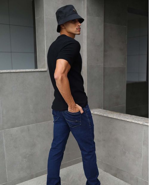 Calça Jeans Masculina Slim Básica - Linha Man Style 21781 Escura