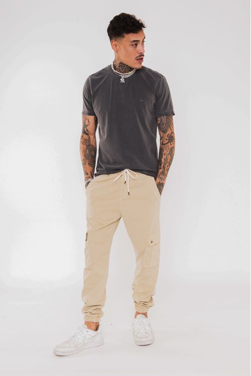 Calça Jogging Cargo  Itália 2484c Caqui