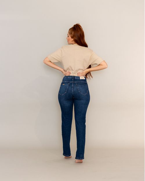Calça Feminina Wide Loose com Abertura Interna Na Barra - Linha Eco 21677 Escura