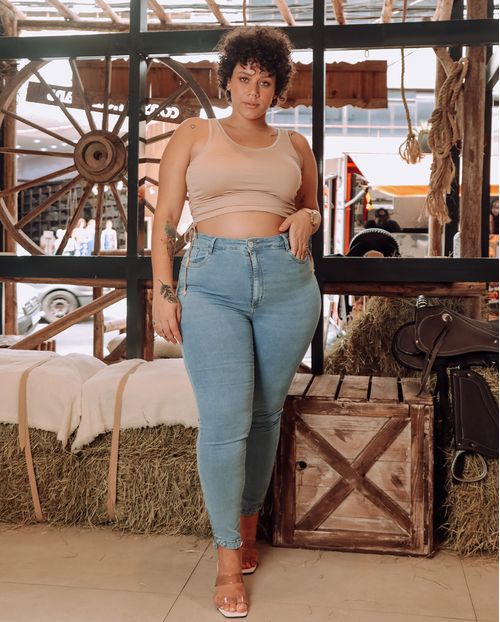 Calça Feminina Plus Consciência Jeans , Coleção Curves-21343 Clara