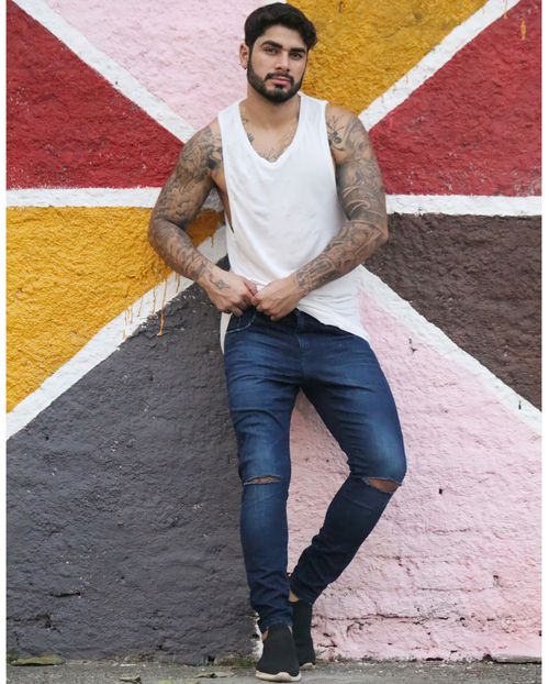 CALÇA SUPER SKINNY RASGADO 20984 UNICA
