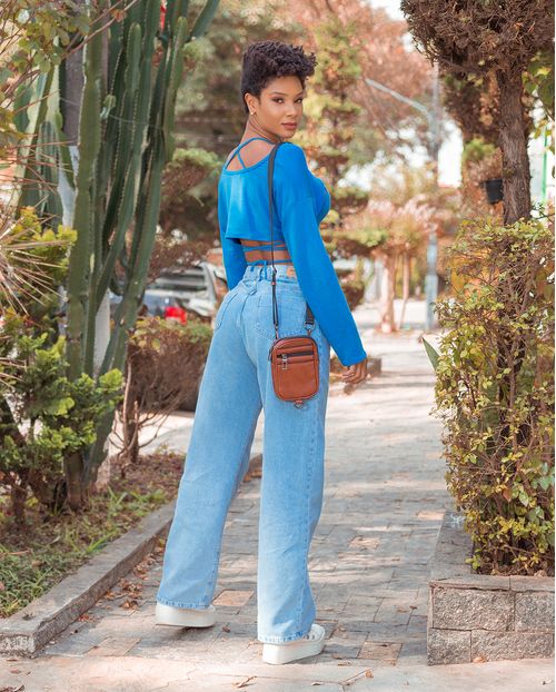 Calça Jeans Feminina Wide Leg  29001 Média