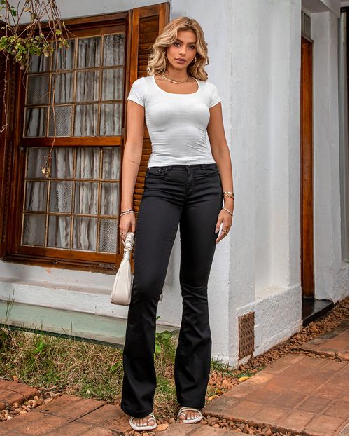 Calça Feminina Flare Basica 22151 Preto