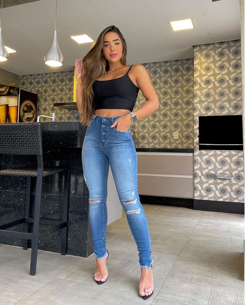 Calça Skinny Hot C/elastano 20428 Unica