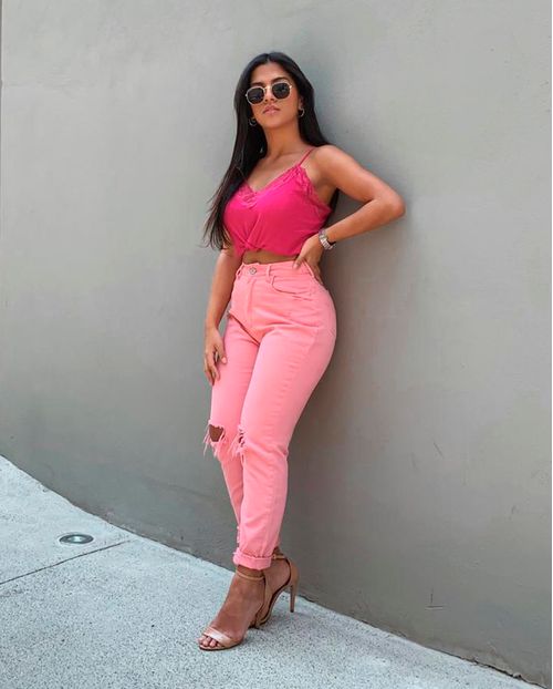 Calça Fem Mom Rosa Algodão 19974 Unica
