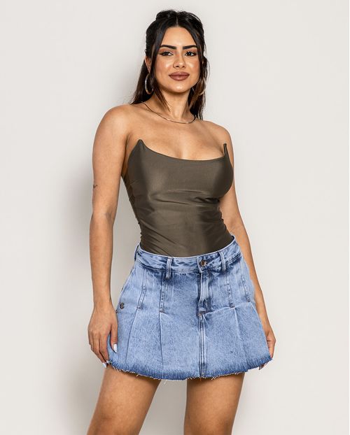 Shorts Saia Jeans com Barra a Fio 22206 Clara