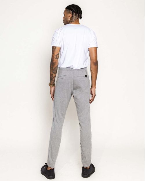 Calça Masculina Chino 22315 Linho Cinza