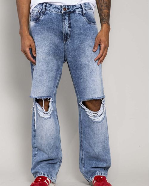 Calça Jeans Masculina  Baggy  21937 Média