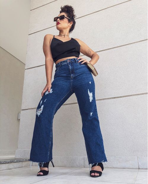 Calça Fem Cropped Flare Algodão 20069 Unica