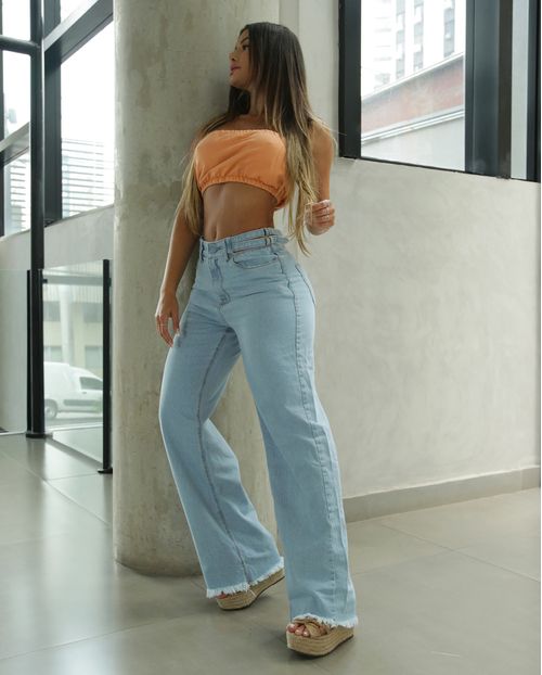 Calça Wide Leg C/martingale No Cós 21168 Clara