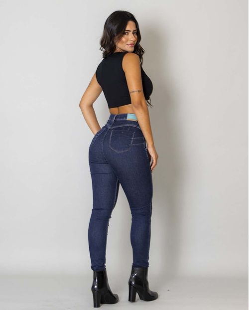 Calça Jeans Feminina Skinny Hot Fair Extreme Power 02760 Escura