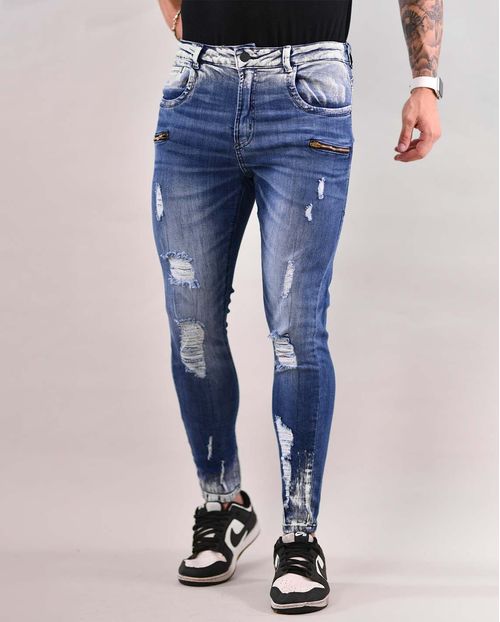 Calça Super Skinny Itália com Zíper Frontal 21304 Unica