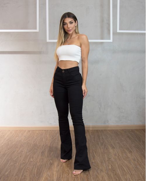 Calça Feminina Flare Black  Consciência Jeans 19898 Unica