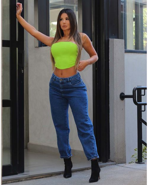Calça Fem Mom 101 Vibes Consciência Jeans- 00103 Escura