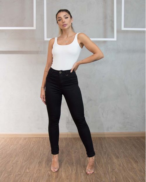 Calça Fem Hot Pants   Black Consciência Jeans Coleção P & B 19900 Unica