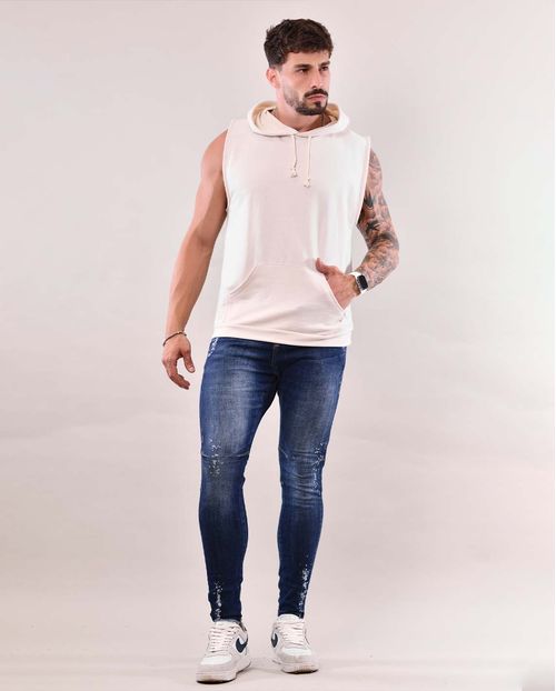 Calça Super Slim Itália C/estampa Na Perna 20838 Unica
