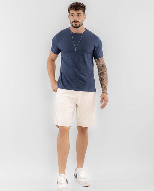 Bermuda Masculina Chino Linho com Cordão 21632 Linho