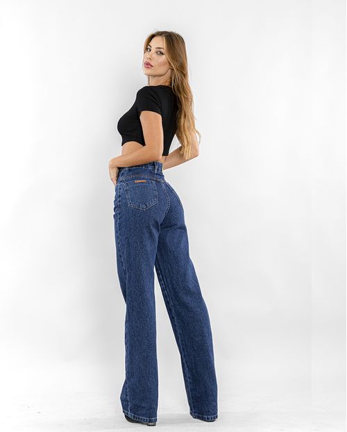 Calça Jeans Feminina Wide Leg  29001 Escura