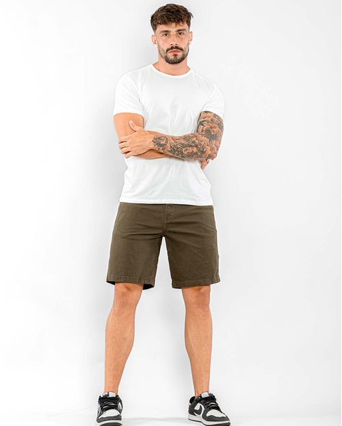 Bermuda Masculina Color 22600 Verde Militar