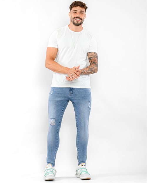 Calça Jeans Masculina Super Skinny  22286 Média