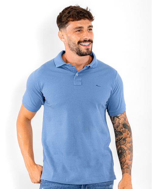 Camisa Masculina Polo Consciência 80049 Azul Jeans