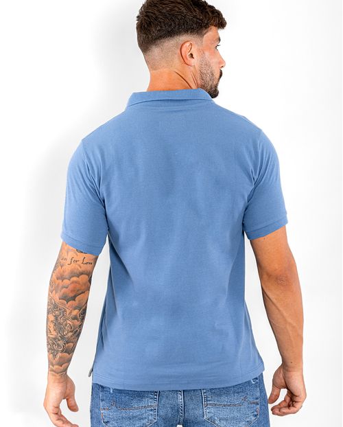 Camisa Masculina Polo Consciência 80049 Azul Jeans