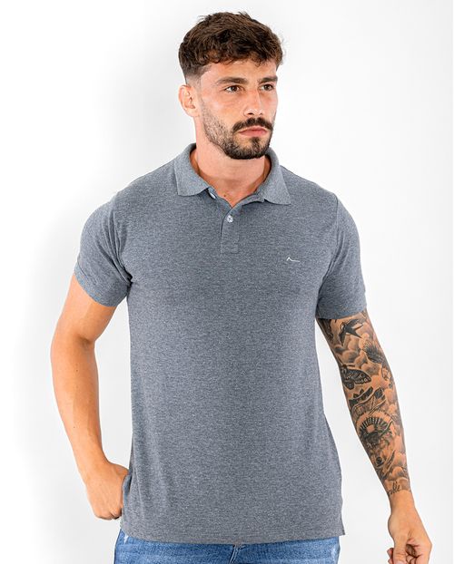 Camisa Masculina Polo Consciência 80049 Chumbo