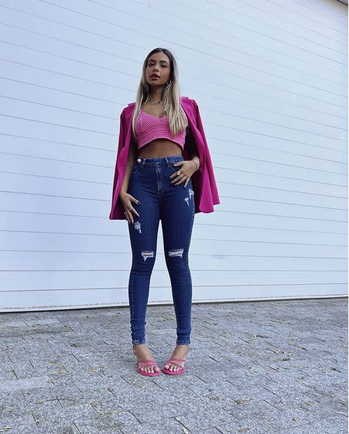 Calça Jeans Feminina Skinny Hot Pants 22071 Escura