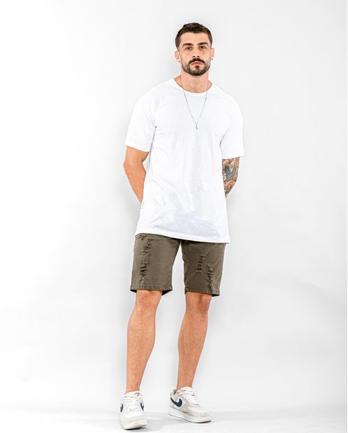 Bermuda Masc Color Man Style -21702 Verde Militar