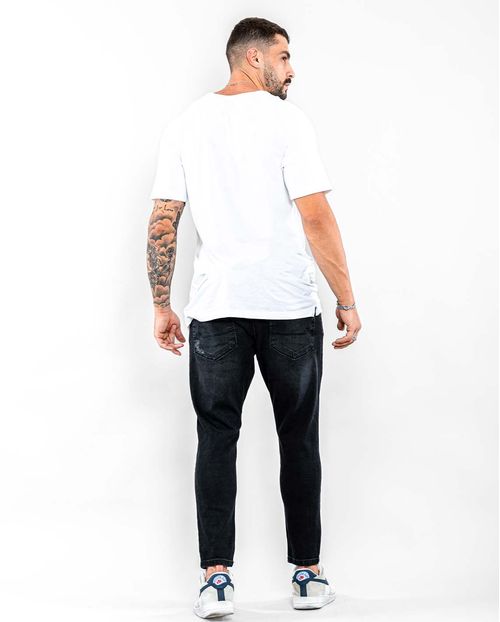 Calça Jeans Masculina Skinny Preta  22164 Preto